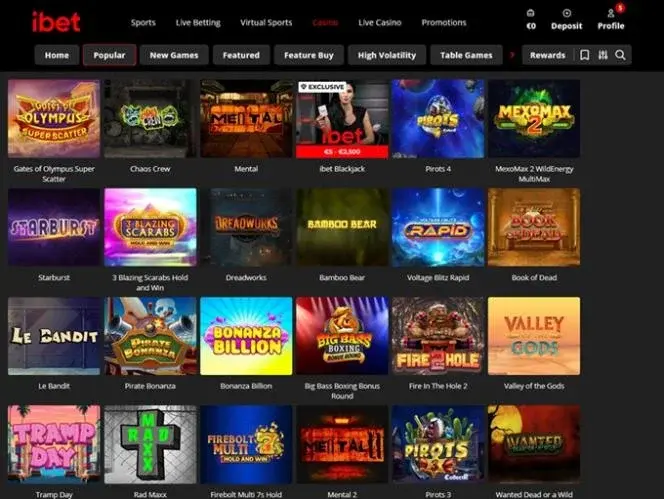 iBet screenshot